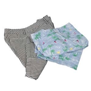 Lot of 2 Lands End Womens Mid Rise Shorts Size 12 Golf Outdoors